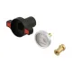 Ручка з вбудованим термометром для кульових кранів Raftec GOLD GHT0102