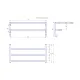 Полка для полотенец Mario HF Sheffield 520x256 настенная профильная, белый мат