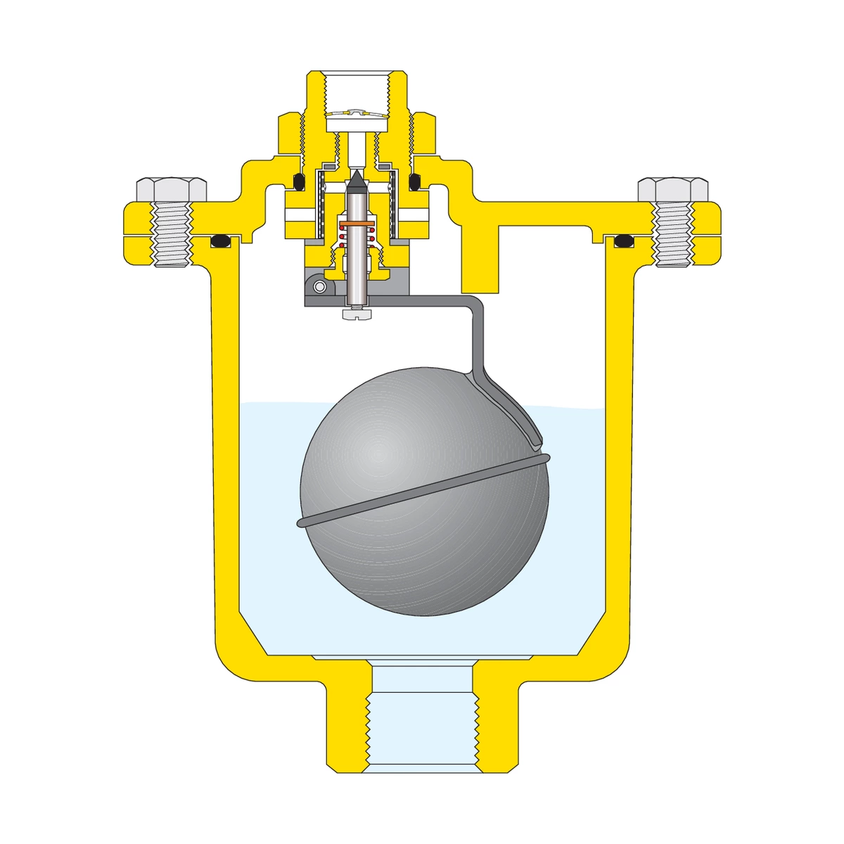 Автоматический воздухоотводчик Caleffi MAXCAL 501500 3/4″ ВР для отопления и кондиционирования, 16 бар