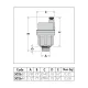 Автоматический воздухоотводчик Caleffi ROBOCAL 502640 1/2″ НР с вертикальным выпуском воздуха