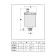 Автоматический воздухоотводчик Caleffi VALCAL 502241 1/2″ НР, сброс воздуха до 4 бар