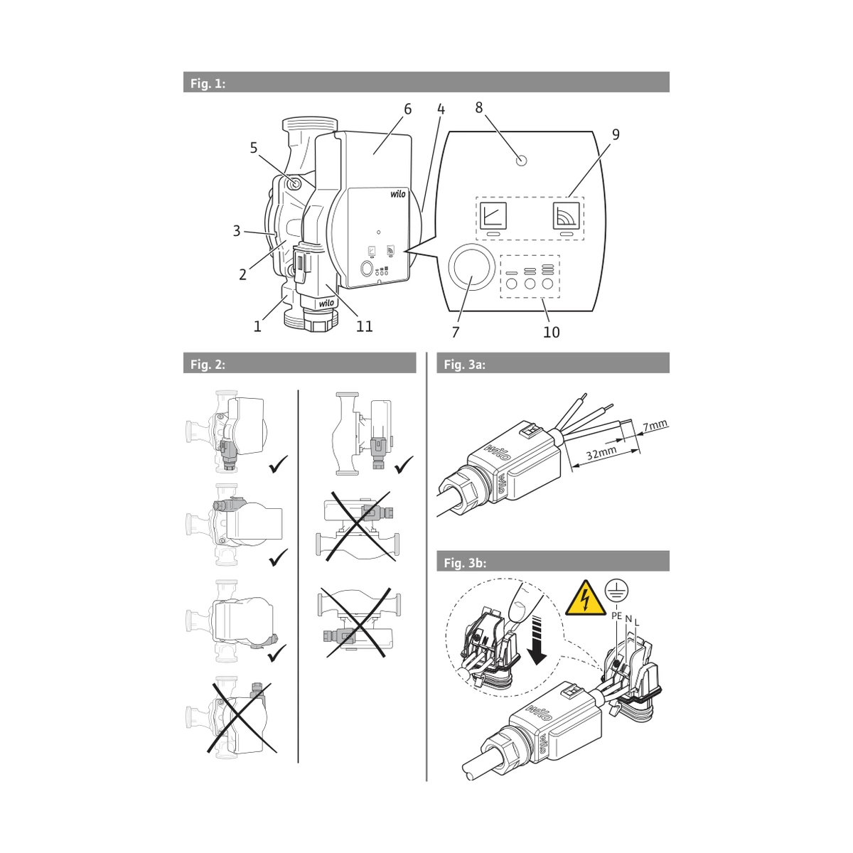 Циркуляционный насос Wilo Atmos PICO 25/1-6-130 для отопления, энергоэффективный, 130 мм