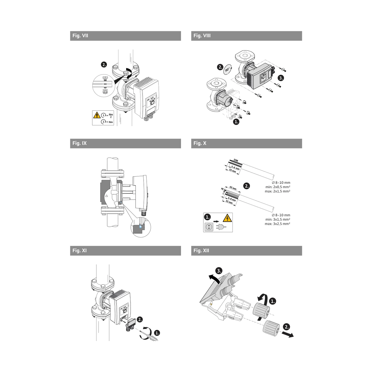 Фланцевый циркуляционный насос Wilo Yonos MAXO 40/0,5-8 PN 6/10 для отопления, 220 мм