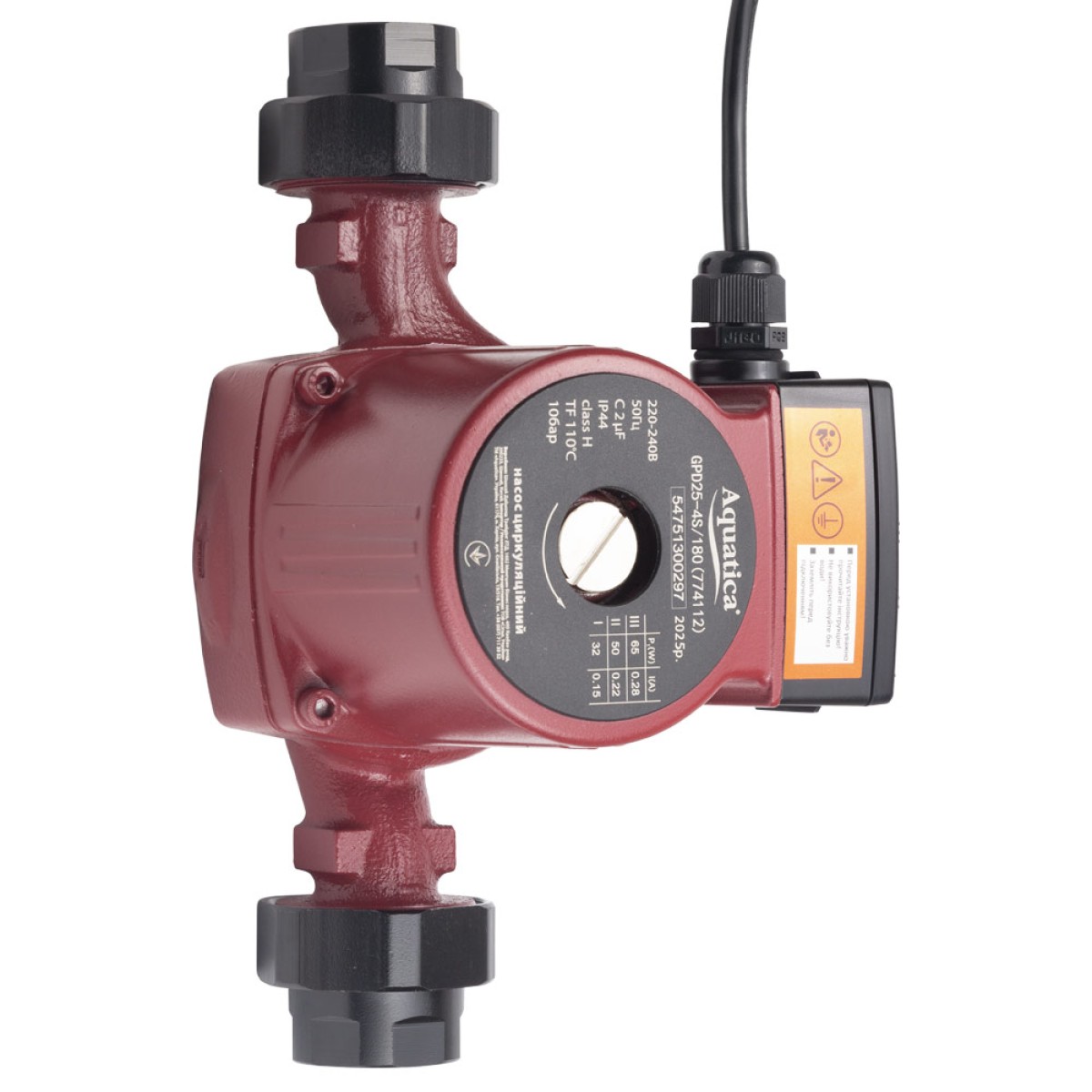 Насос циркуляционный Aquatica GPD25-4S/180 для отопления 65 Вт 4 м