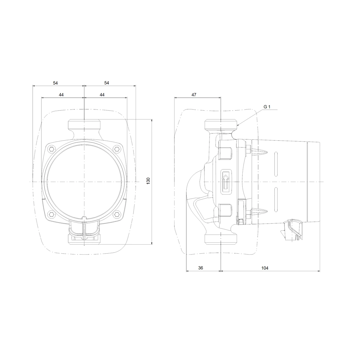 Насос циркуляційний Grundfos ALPHA1 15-80 130 різьбовий 8 м для опалення