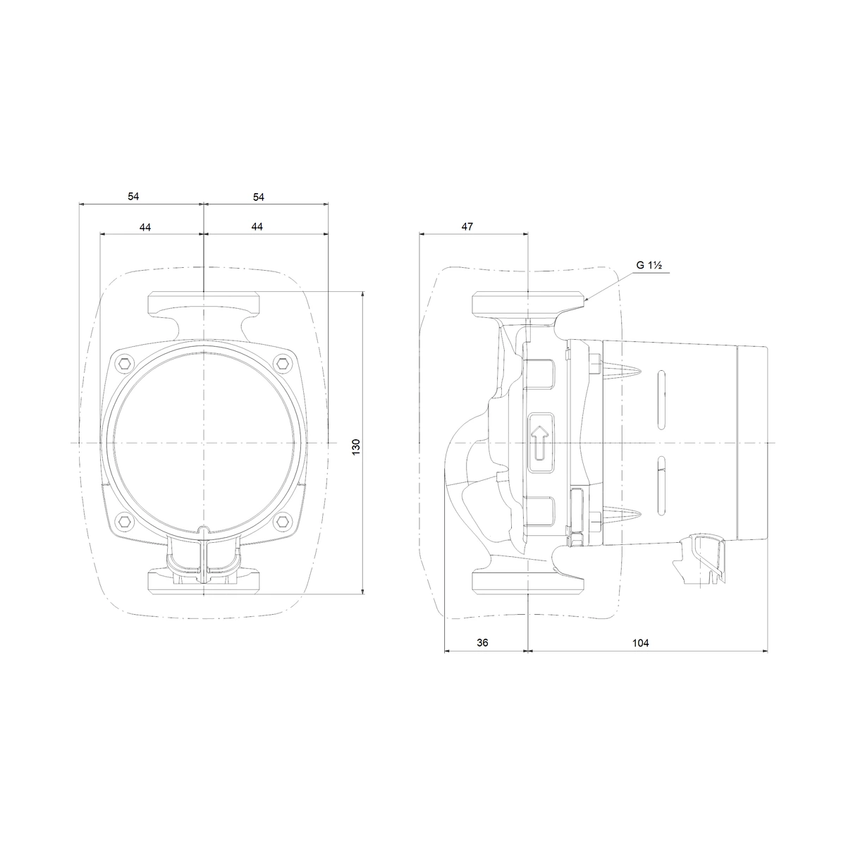 Насос циркуляційний Grundfos ALPHA1 25-80 130 (99199596) різьбовий 8 м для опалення