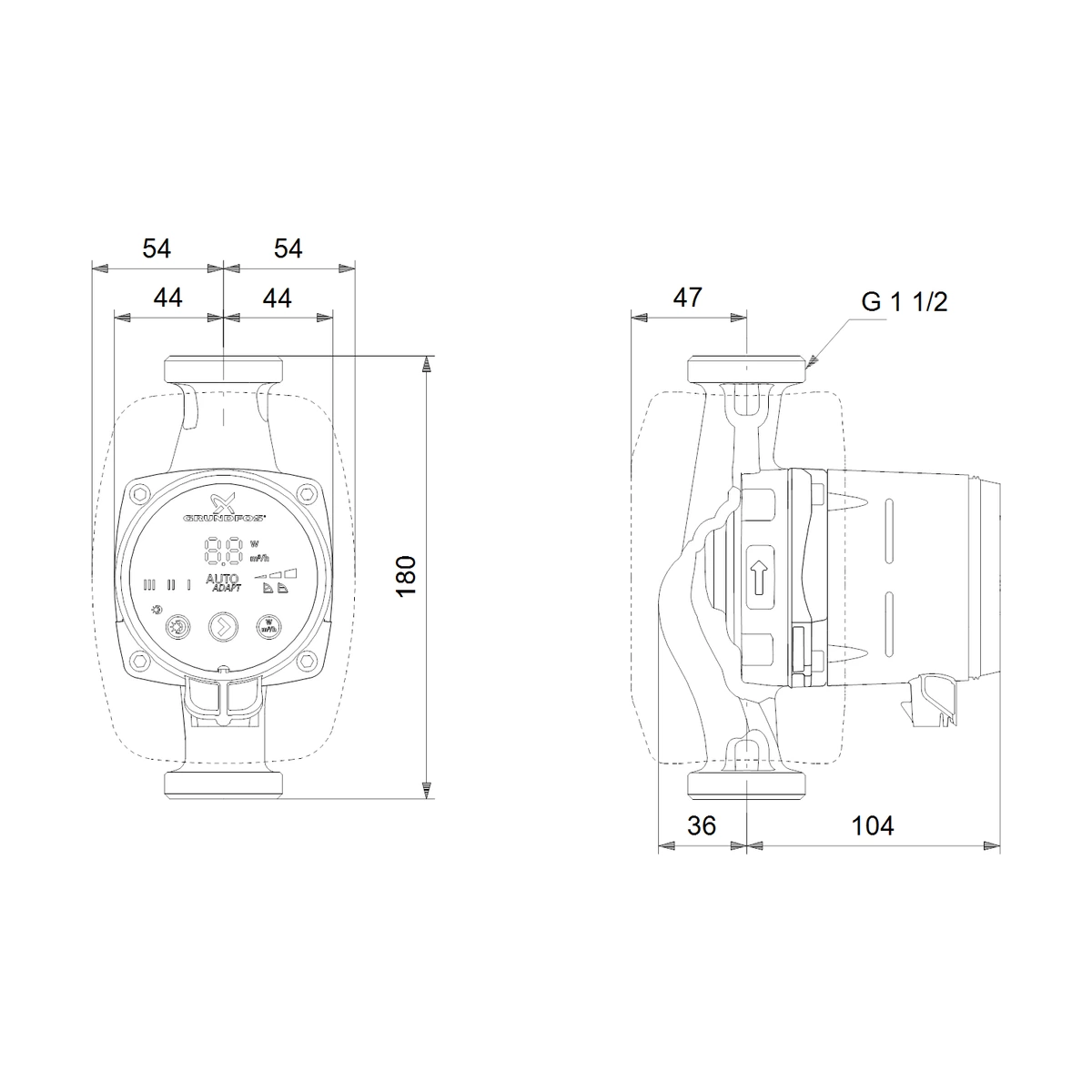Насос циркуляційний Grundfos ALPHA3 25-40 180 (98890766) різьбовий 4 м для опалення