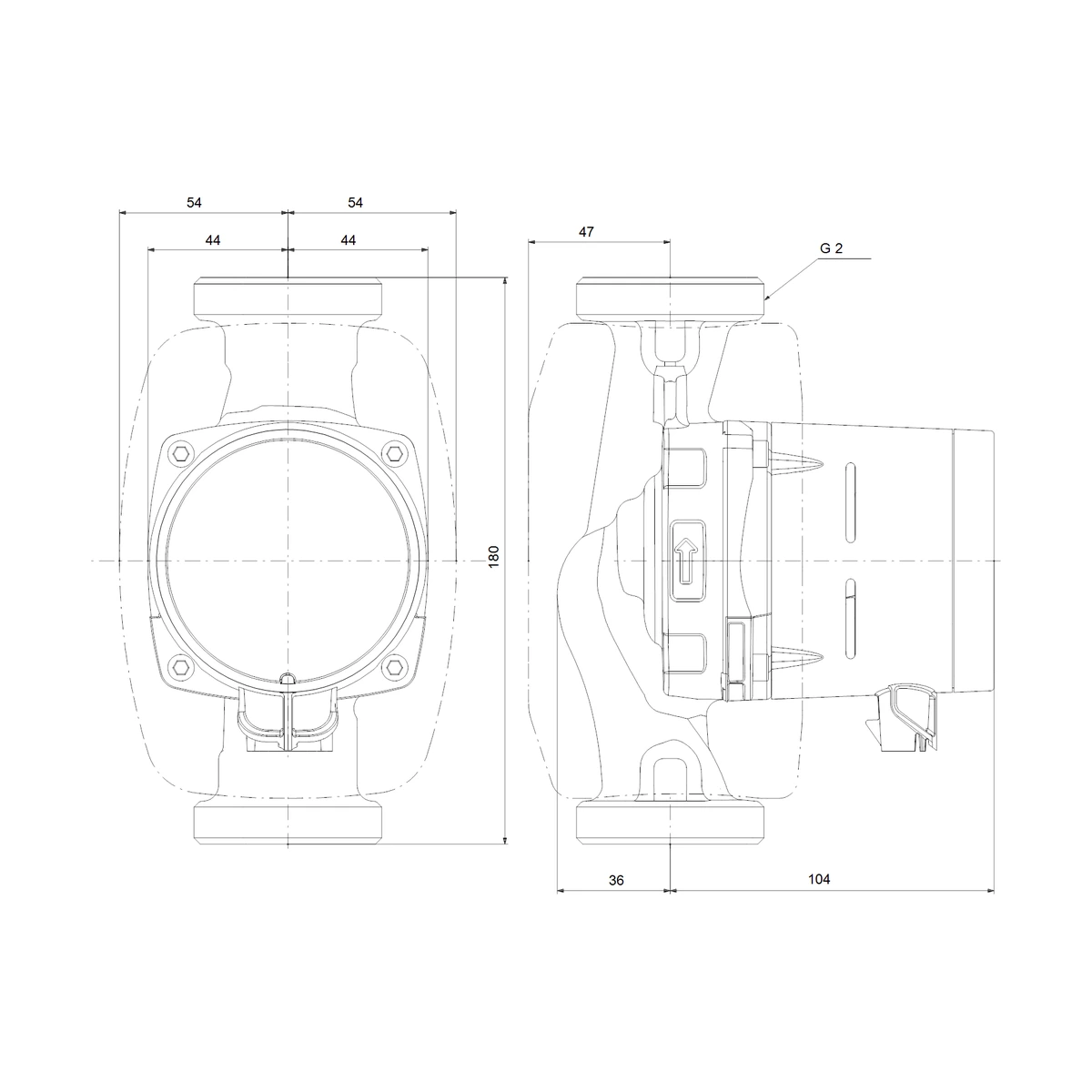 Насос циркуляційний Grundfos ALPHA3 32-60 180 з Bluetooth різьбовий 6 м для опалення