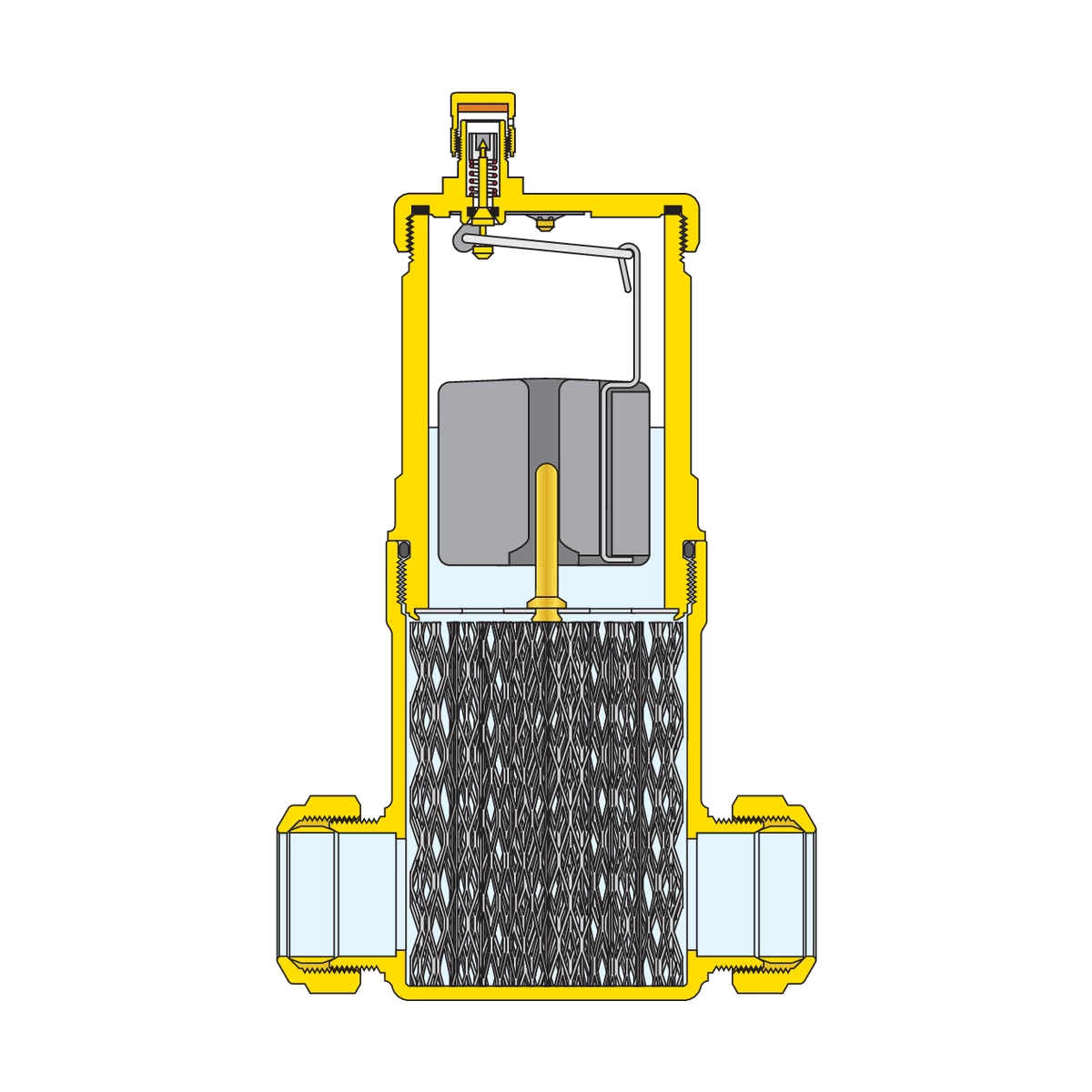 Деаэратор (сепаратор воздуха) Caleffi DISCAL 551003 3/4″ ВР компактный, латунь