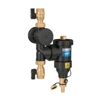 Дешламатор с сетчатым фильтром и магнитом Caleffi DIRTMAGPLUS 545375 3/4″ ВР, с запорными кранами
