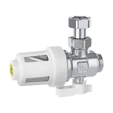 Магнитный фильтр под котел Caleffi XS 545900 3/4″ угловой с краном, хром