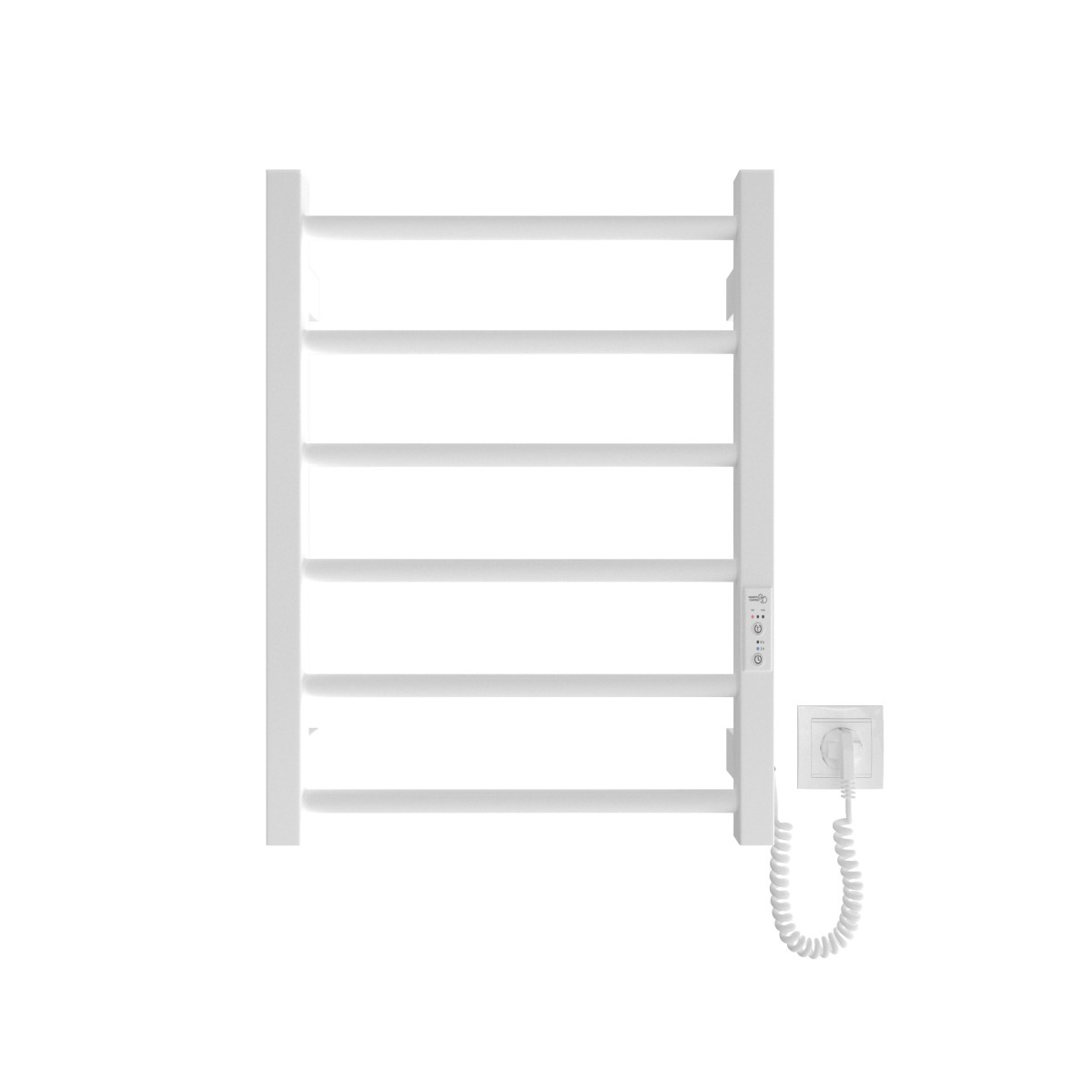 Полотенцесушитель электрический Mario Hygge Family HF Leeds 570x430 белый матовый 60 Вт с таймером