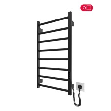 Полотенцесушитель электрический Mario Hygge Family HF Leeds 770x430 черный матовый 100 Вт с таймером TR 3.0