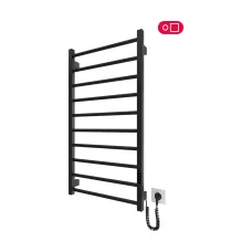 Рушникосушка електрична Mario Hygge Family HF Leeds 970x530 чорна матова 130 Вт з таймером TR 3.0