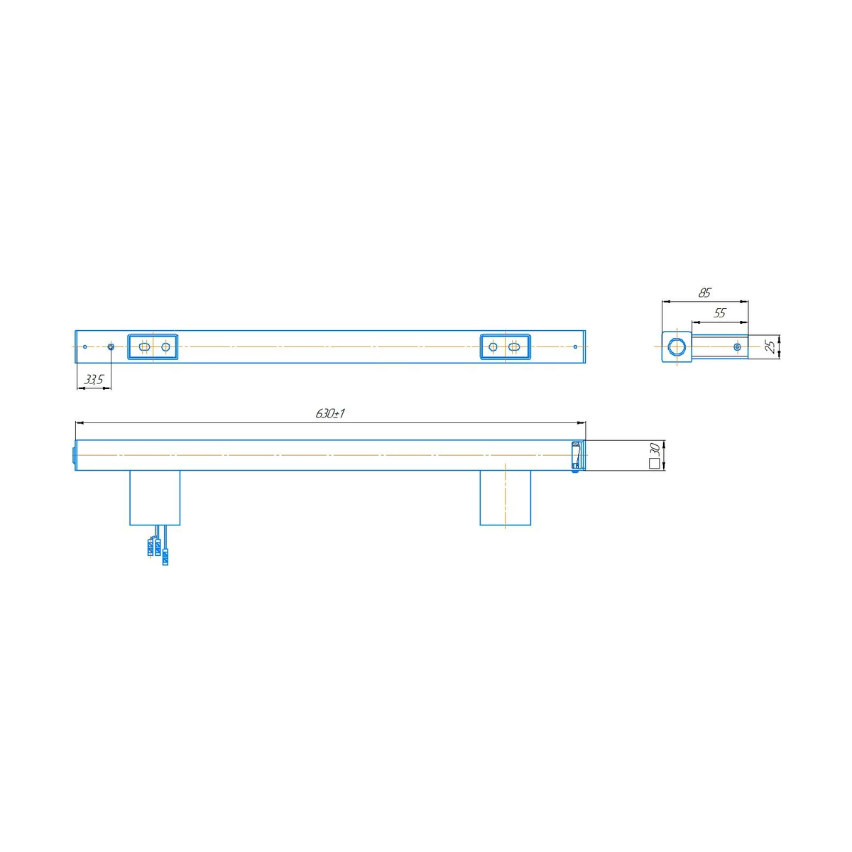 Полотенцесушитель электрический Mario INOX Аккордо-I 30x630/85, 20 Вт, полированная сталь