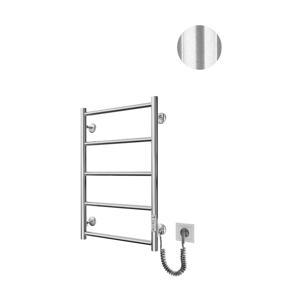 Полотенцесушитель электрический Mario INOX Класик F НР-I 650x430/75, 65 Вт, сатин