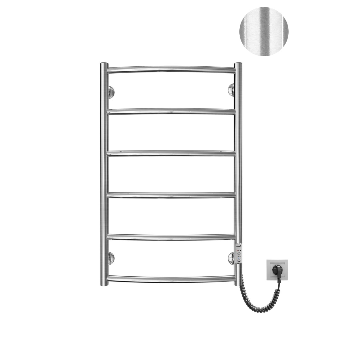 Рушникосушка електрична Mario INOX Класік НР-I 800x530/85, 100 Вт, сатин