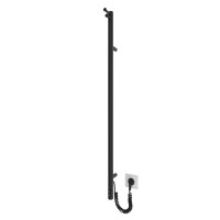Полотенцесушитель электрический Mario INOX Рей-I 1100x30/130, 25 Вт, черный матовый