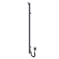 Полотенцесушитель электрический Mario INOX Рей-I 1100x30/130, 25 Вт, графит