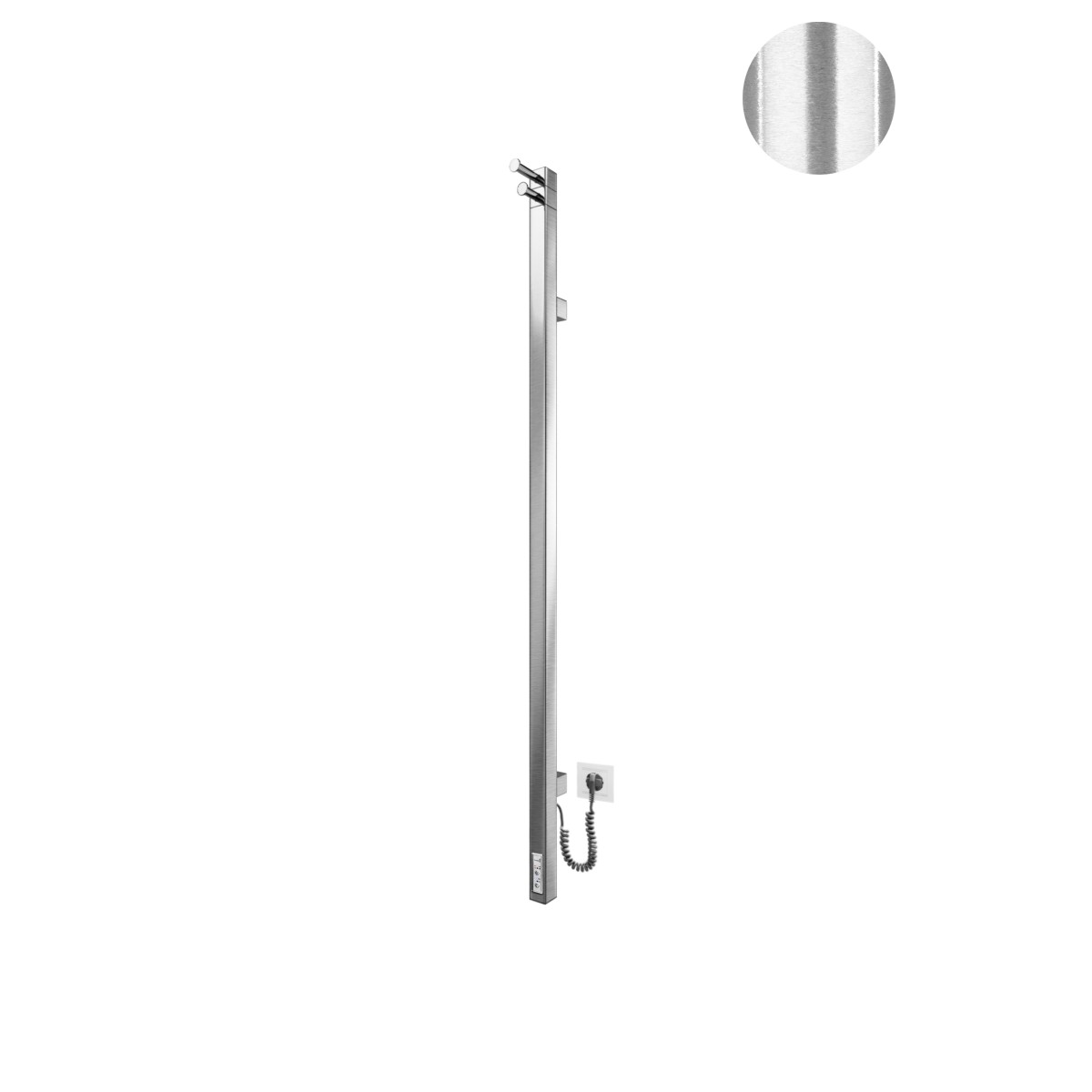 Полотенцесушитель электрический Mario INOX Рей Кубо-I 1100x30/130, 30 Вт, сатин
