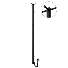 Полотенцесушитель электрический Mario INOX Рей Кубо-I 1500x30/130, 40 Вт, черный матовый