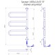 Полотенцесушитель электрический Mario INOX Тристар-I 800x445/55, 80 Вт, полированная сталь