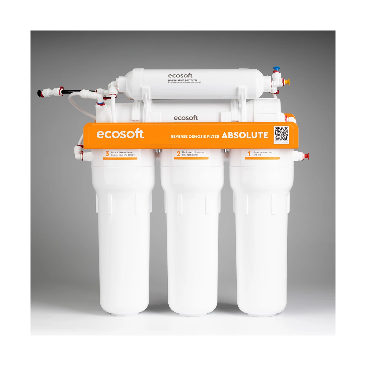 Фильтр обратного осмоса Ecosoft Absolute с минерализатором, 6 ступеней, 75 GPD, конверсия 50%
