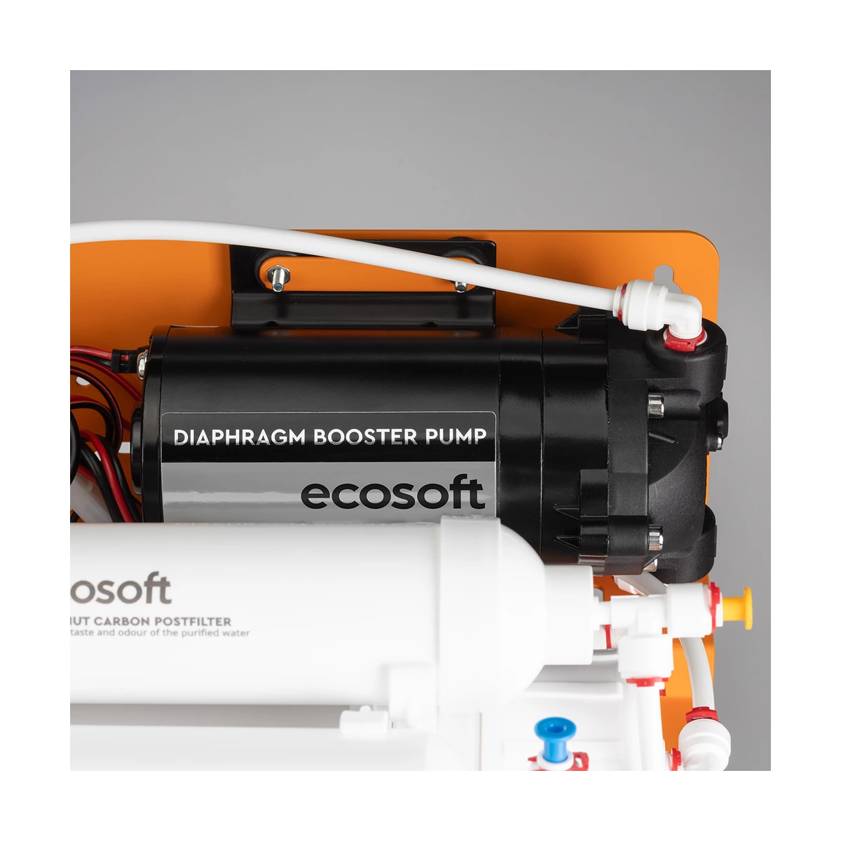 Фильтр обратного осмоса Ecosoft Absolute с минерализатором и помпой на станине, 75 GPD, от 2 бар