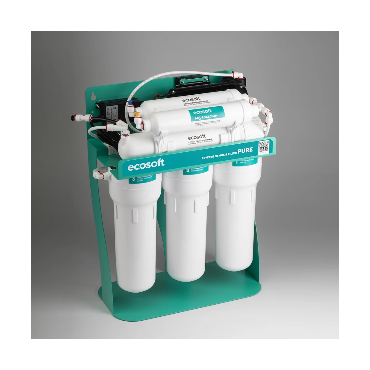 Фильтр обратного осмоса Ecosoft PURE AquaCalcium Mint с помпой на станине, кальций, от 2 бар