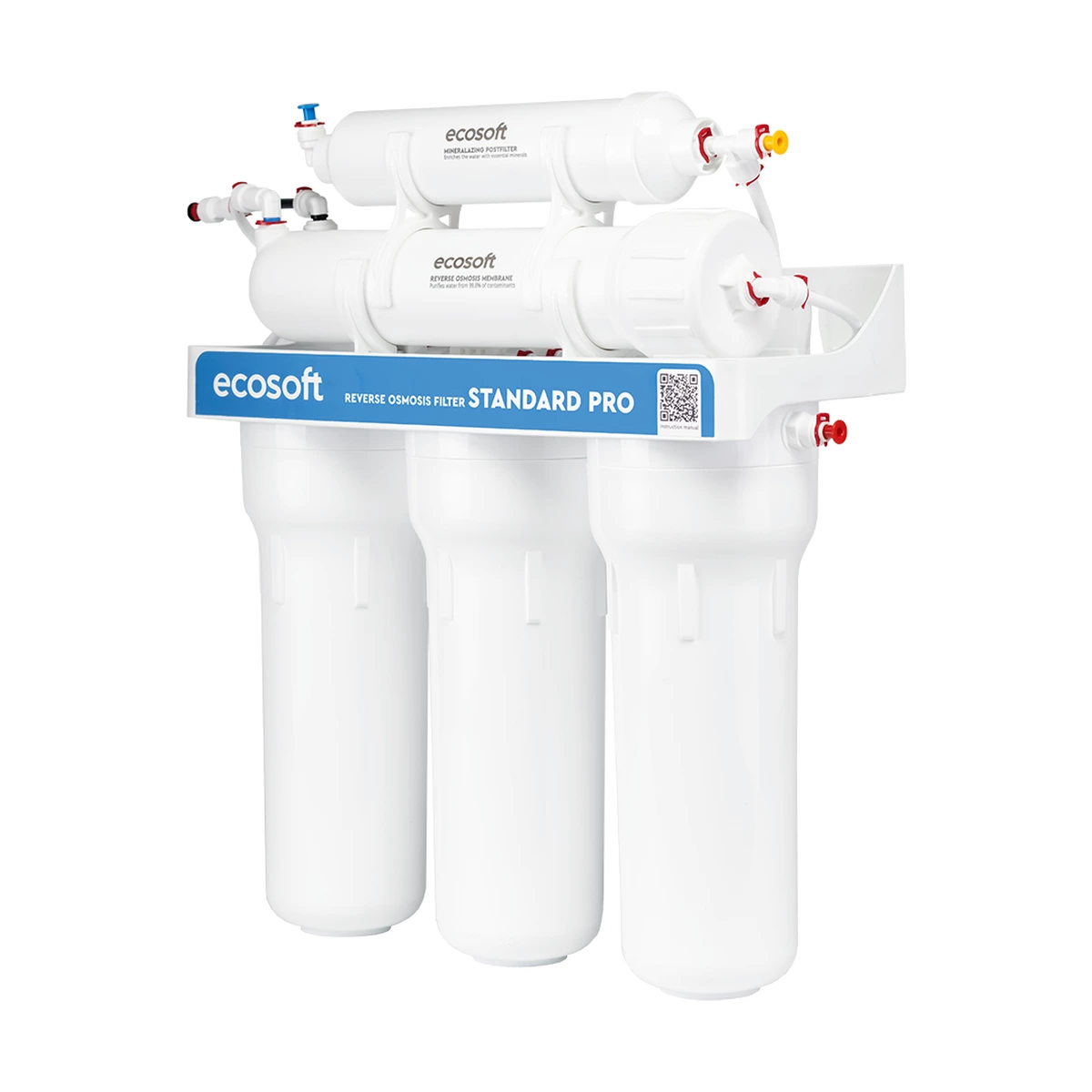 Фильтр обратного осмоса Ecosoft Standard PRO с минерализацией кальцием, 5 ступеней, бак 7 л