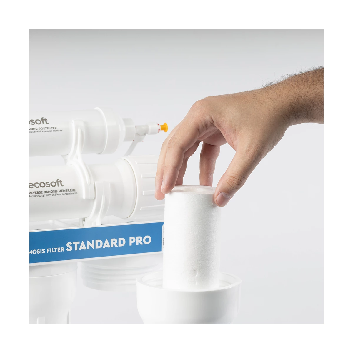 Фильтр обратного осмоса Ecosoft Standard PRO с минерализацией кальцием, 5 ступеней, бак 7 л