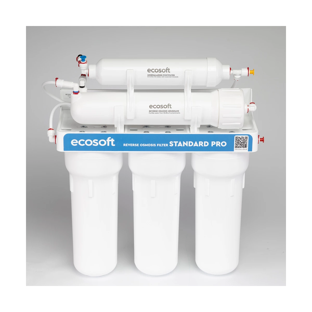 Фильтр обратного осмоса Ecosoft Standard PRO с минерализацией кальцием, 5 ступеней, бак 7 л