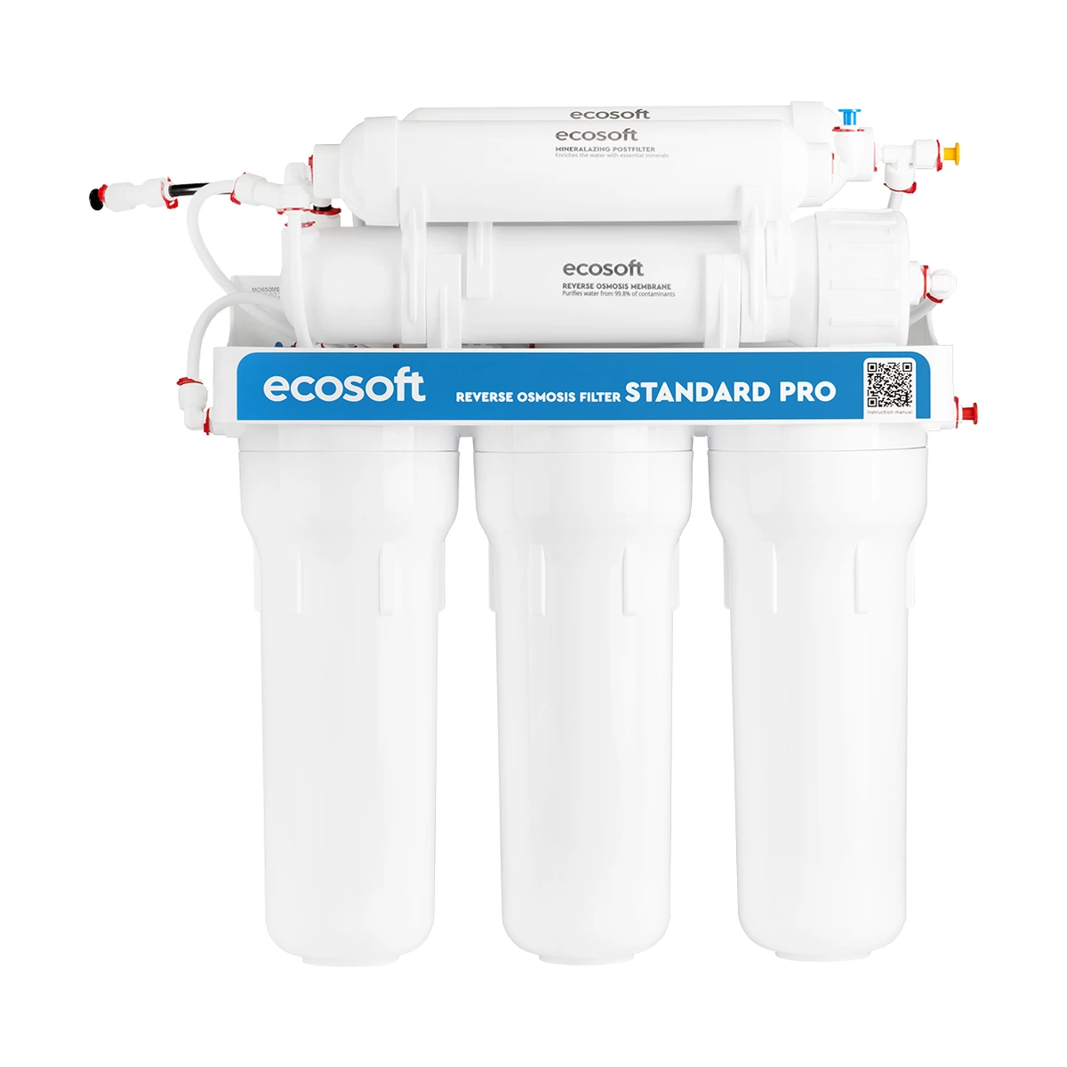 Фильтр обратного осмоса Ecosoft Standard с минерализатором, 6 ступеней, бак 7 л, двойной кран