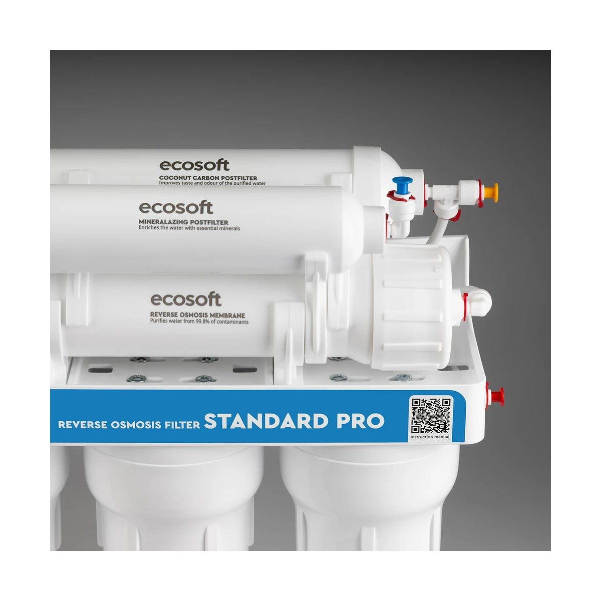 Фильтр обратного осмоса Ecosoft Standard с минерализатором, 6 ступеней, бак 7 л, двойной кран