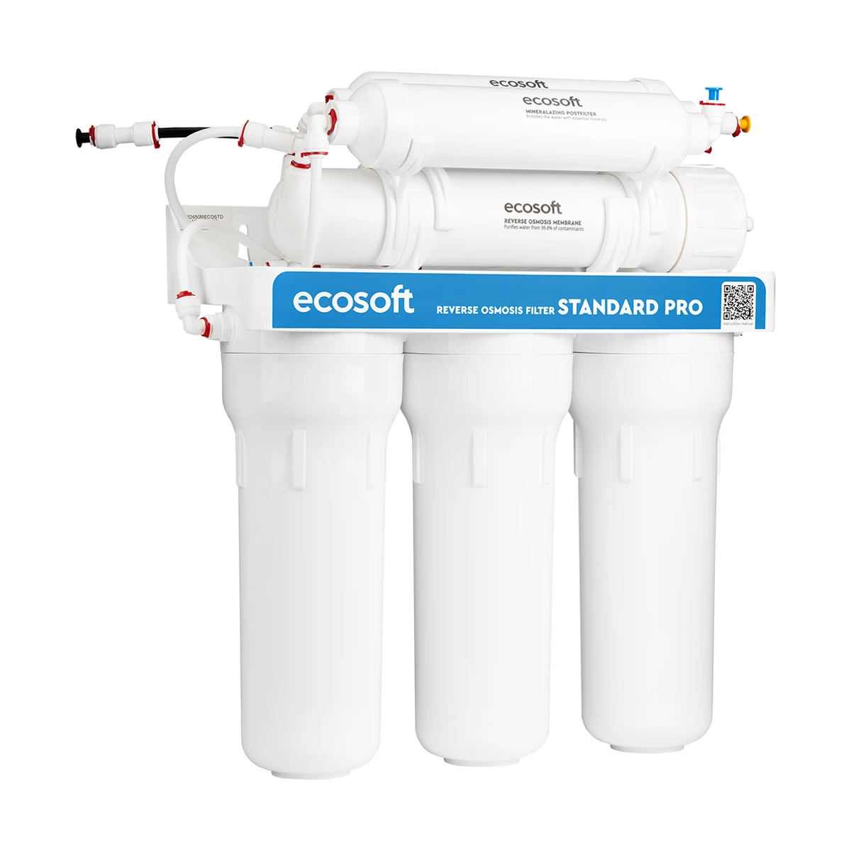 Фильтр обратного осмоса Ecosoft Standard с минерализатором, 6 ступеней, бак 7 л, двойной кран