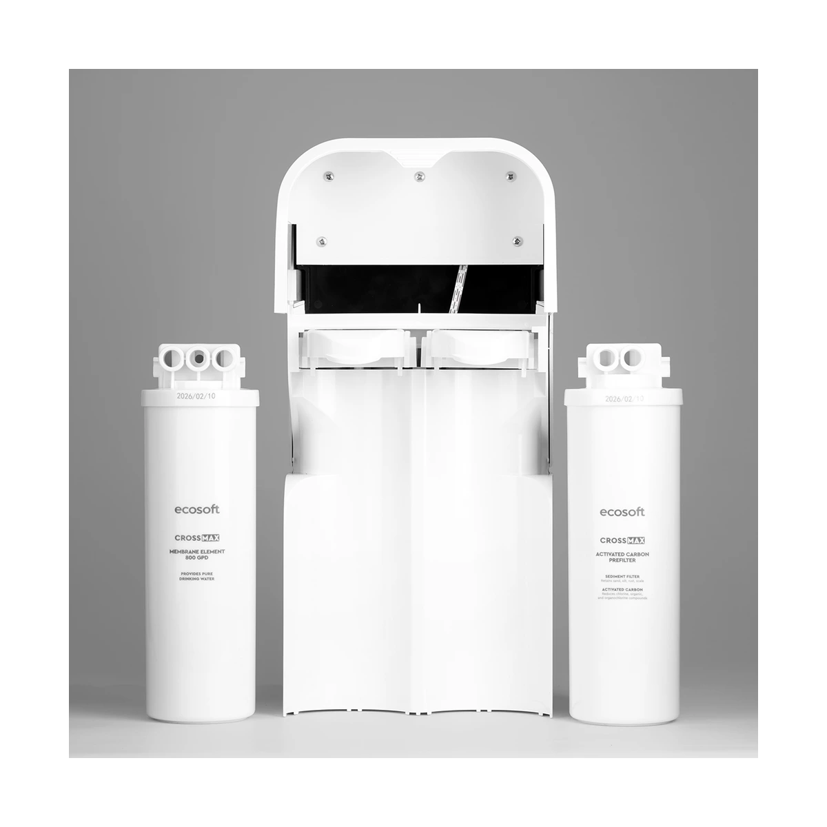 Прямоточный фильтр обратного осмоса Ecosoft CROSS Max без бака, 2 л/мин, мембрана 800 GPD