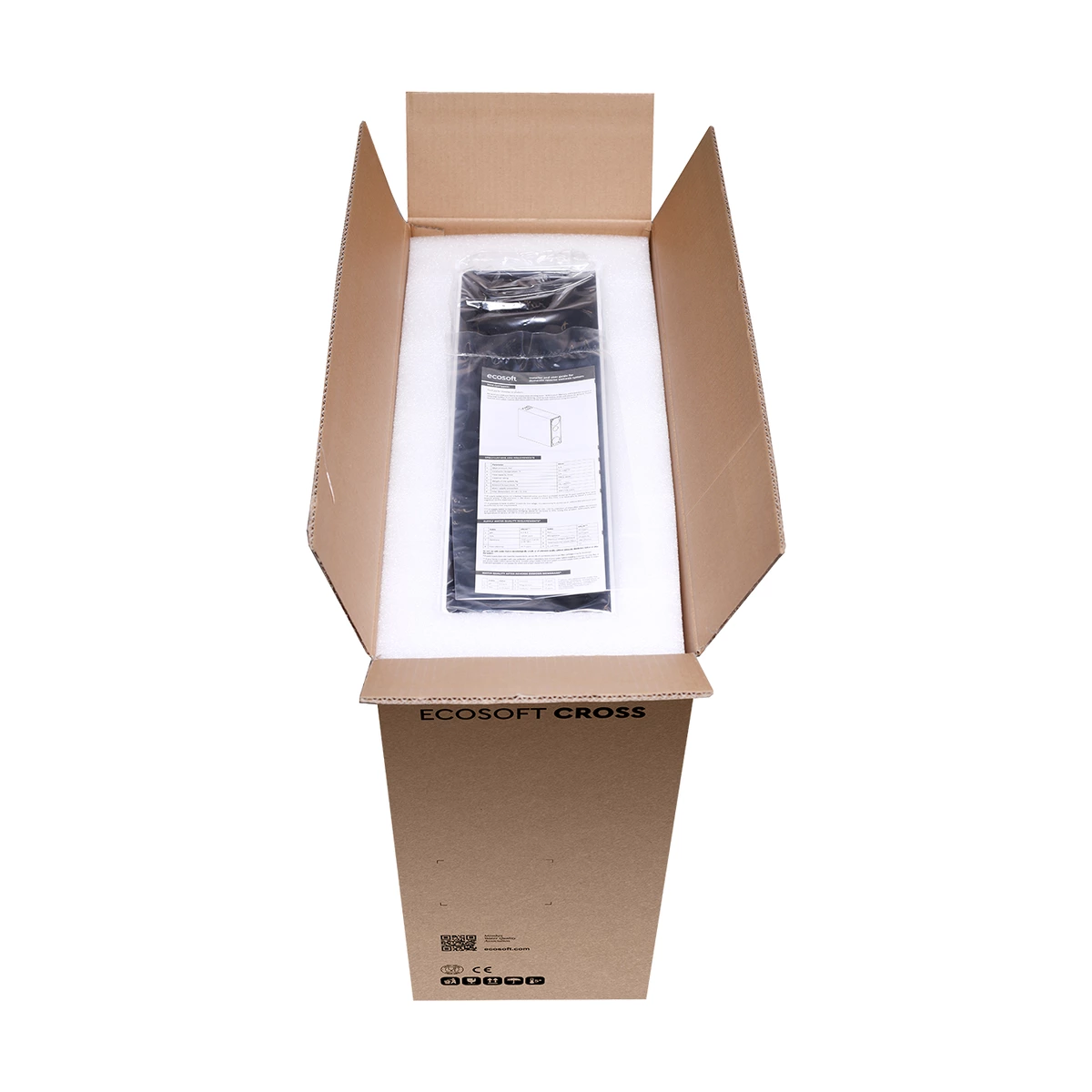 Прямоточный фильтр обратного осмоса Ecosoft CROSS90 без бака, 90 л/ч, 600 GPD, smart-кран