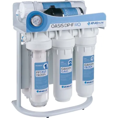 Система обратного осмоса Atlas Filtri OASIS DP-F PUMP с насосом и минерализатором на каркасе