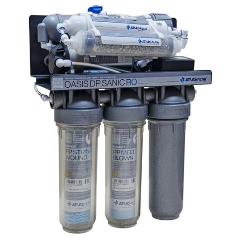 Система обратного осмоса Atlas Filtri OASIS DP SANIC PUMP-UV с УФ лампой, насосом и минерализатором (предыдущая серия)