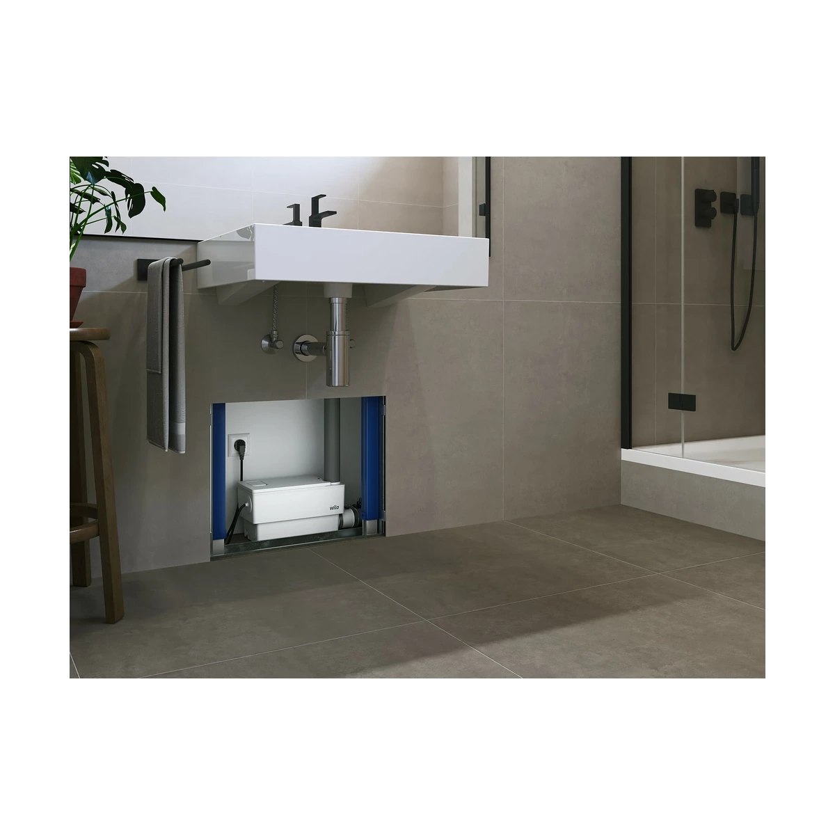 Каналізаційна насосна станція Wilo DrainLift MINI3-XS-EF для ванни, душу і пральної машини