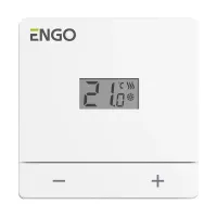 Кімнатний терморегулятор ENGO EASY-BATW дротовий на батарейках білий