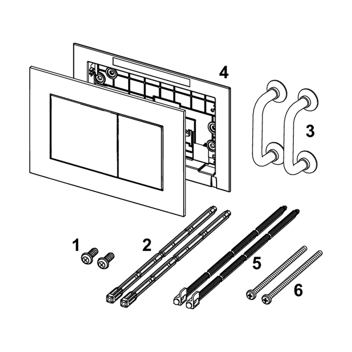 Клавіша змиву TECEnow пластикова для подвійного змиву, хром глянцевий 9240401