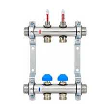 Колектор теплої підлоги Watts HKV2013AF VA02 з витратомірами 2 контури