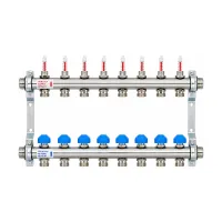 Коллектор теплого пола Watts HKV2013AF VA08 с расходомерами 8 контуров