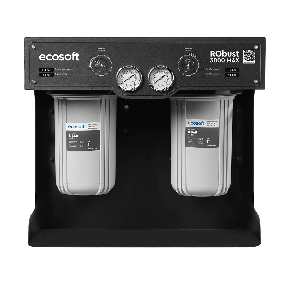 Коммерческий фильтр обратного осмоса Ecosoft RObust 3000MAX до 160 л/ч, 2 мембраны, для ресторанов