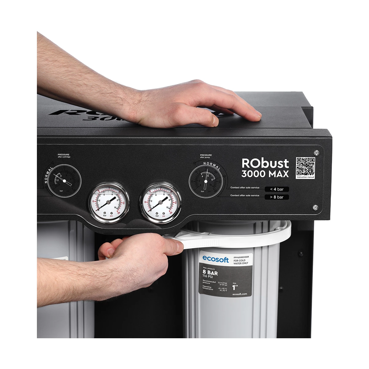 Коммерческий фильтр обратного осмоса Ecosoft RObust 3000MAX до 160 л/ч, 2 мембраны, для ресторанов