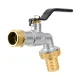 Кран шаровой поливочный 1/2" Raftec BLACK KP01 DN15 PN16 со штуцером для шланга