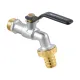 Кран шаровой поливочный 1/2" Raftec BLACK KP01 DN15 PN16 со штуцером для шланга