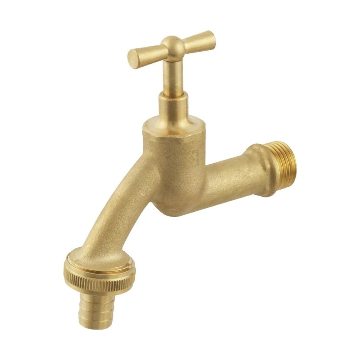 Кран шаровой поливочный 1/2" Raftec GOLD GKP01 DN15 PN16 со штуцером для шланга