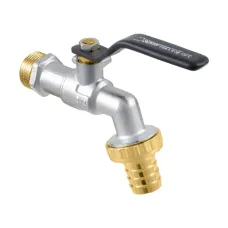 Кран шаровой поливочный 3/4" Raftec BLACK KP02 DN20 PN16 со штуцером для шланга